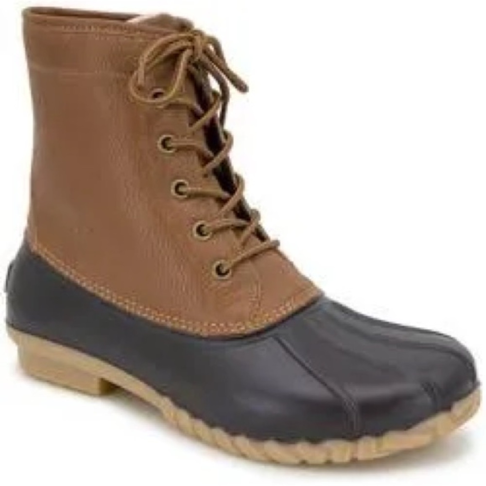 JBU Brown and Black Men's Rain & Snow Boots